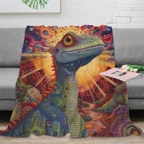 Echse Couchdecke Fleecedecke 3D Druck Wohndecken Sofadecke Flauschig Warm Bett Decken Kuscheldecke Weichen Flauschig Tagesdecke Für n 60x80inch(150x200cm) von EVMILA