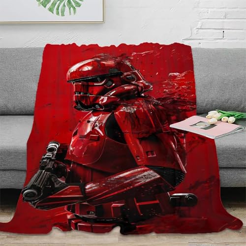 Krieg der Sterne 3D Druck Sturmtruppler Couchdecke Wohndecke Sofadecke Fleecedecke Kuscheldecke Flauschig Warm Bett Decken Tagesdecke Weichen Flauschig for Erwachsene Kinder 80x90inch(200x230cm) von EVMILA