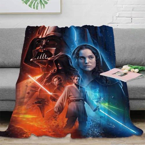 Krieg der Sterne Couchdecke 3D Druck Jedi-Ritter Wohndecken Sofadecke Fleecedecke Flauschig Warm Tagesdecke Bett Decken Kuscheldecke Weichen Flauschig Für Mädchen Jungen 60x80inch(150x200cm) von EVMILA