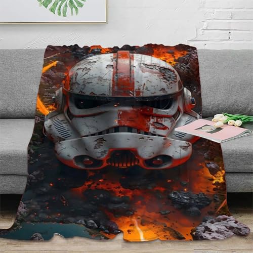 Star Wars Sofadecke Couchdecke 3D Druck Sturmtruppler Wohndecke Fleecedecke Flauschig Warm Kuscheldecke Tagesdecke Weichen Flauschig Bett Decken Für Mädchen Jungen 50x60inch(127x152cm) von EVMILA