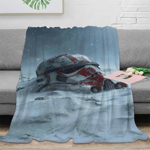 Star Wars Wohndecken Sofadecke Couchdecke Fleecedecke 3D Druck Sturmtruppler Kuscheldecke Tagesdecke Weichen Flauschig Bett Decken Flauschig Warm Für Mädchen Jungen 50x60inch(127x152cm) von EVMILA