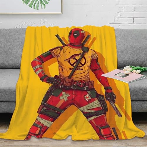 Totes Schwimmbad Deadpool Sofadecke Couchdecke 3D Druck Wohndecke Fleecedecke Flauschig Warm Bett Decken Weichen Flauschig Kuscheldecke Tagesdecke for Erwachsene Kinder 40x50inch(100x130cm) von EVMILA