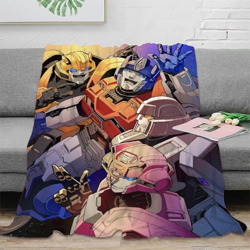 Transformers Wohndecken Sofadecke Couchdecke 3D Druck Optimus Prime Fleecedecke Kuscheldecke Tagesdecke Flauschig Warm Bett Decken Weichen Flauschig for Erwachsene Kinder 60x80inch(150x200cm) von EVMILA