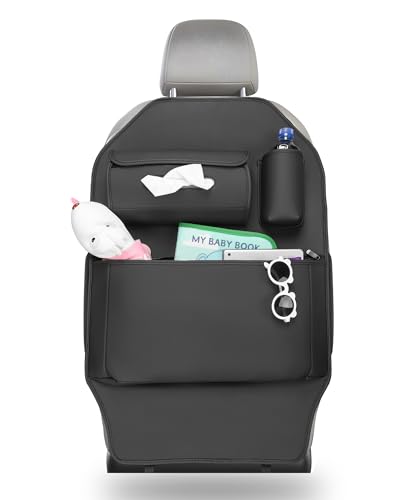 EVMODS Auto Organizer, Autositzschoner, Rückenlehnenschutz Auto Kinder, Wasserdicht & Universell, Leder Faltenfrei & Reißverschluss-Tasche, 2er Set EVMODS Auto Organizer, Autositzschoner, Rückenlehnenschutz Auto Kinder, Wasserdicht & Universell, Leder Faltenfrei & Reißverschluss-Tasche, 2er Set von EVMODS