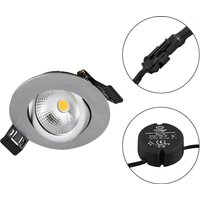 EVN Lichttechnik LED Einbauleuchte 230V 830, dim., chr.matt S061502 von EVN Lichttechnik