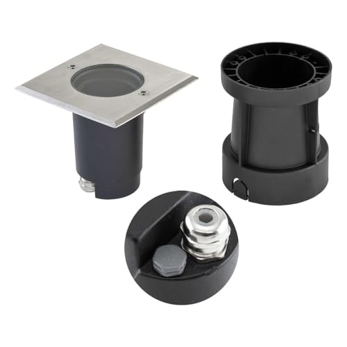 EVN 679435EV LED-Boden-Einbauleuchte GU10 Hochvolt-Halogenlampe Edelstahl von EVN