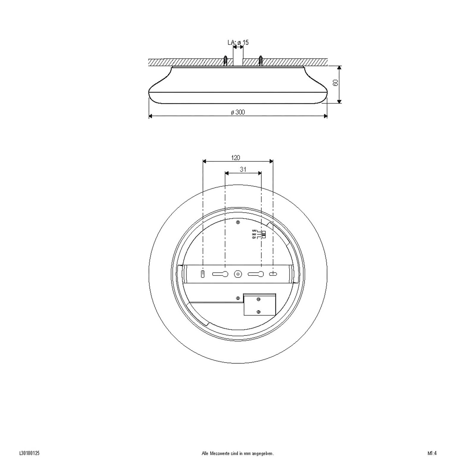 EVN Catino LED-Deckenleuchte, CCT, 30 cm von EVN