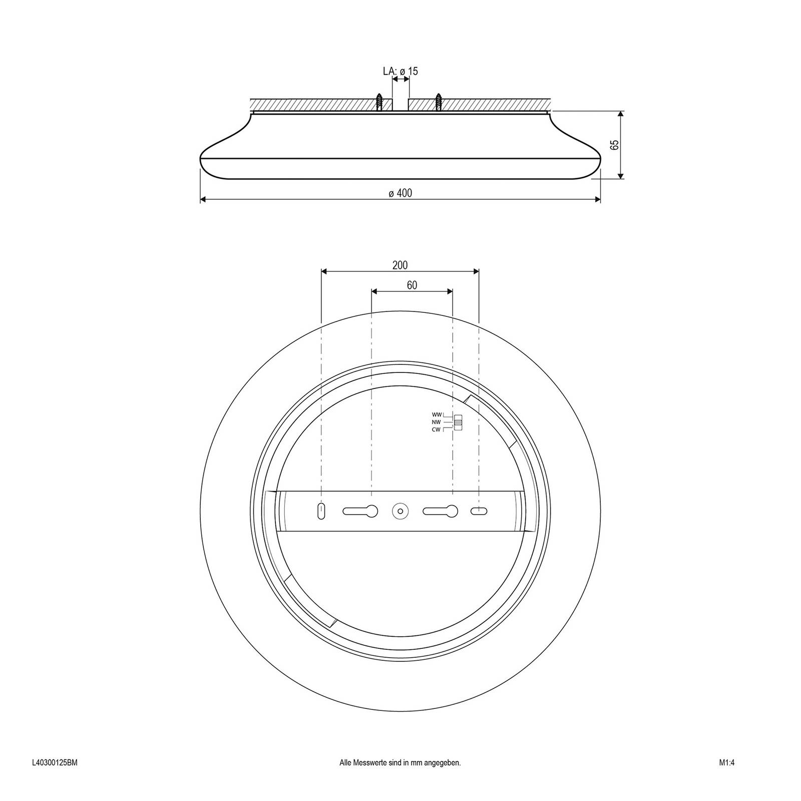 EVN Catino LED-Deckenleuchte, Sensor, 40 cm von EVN