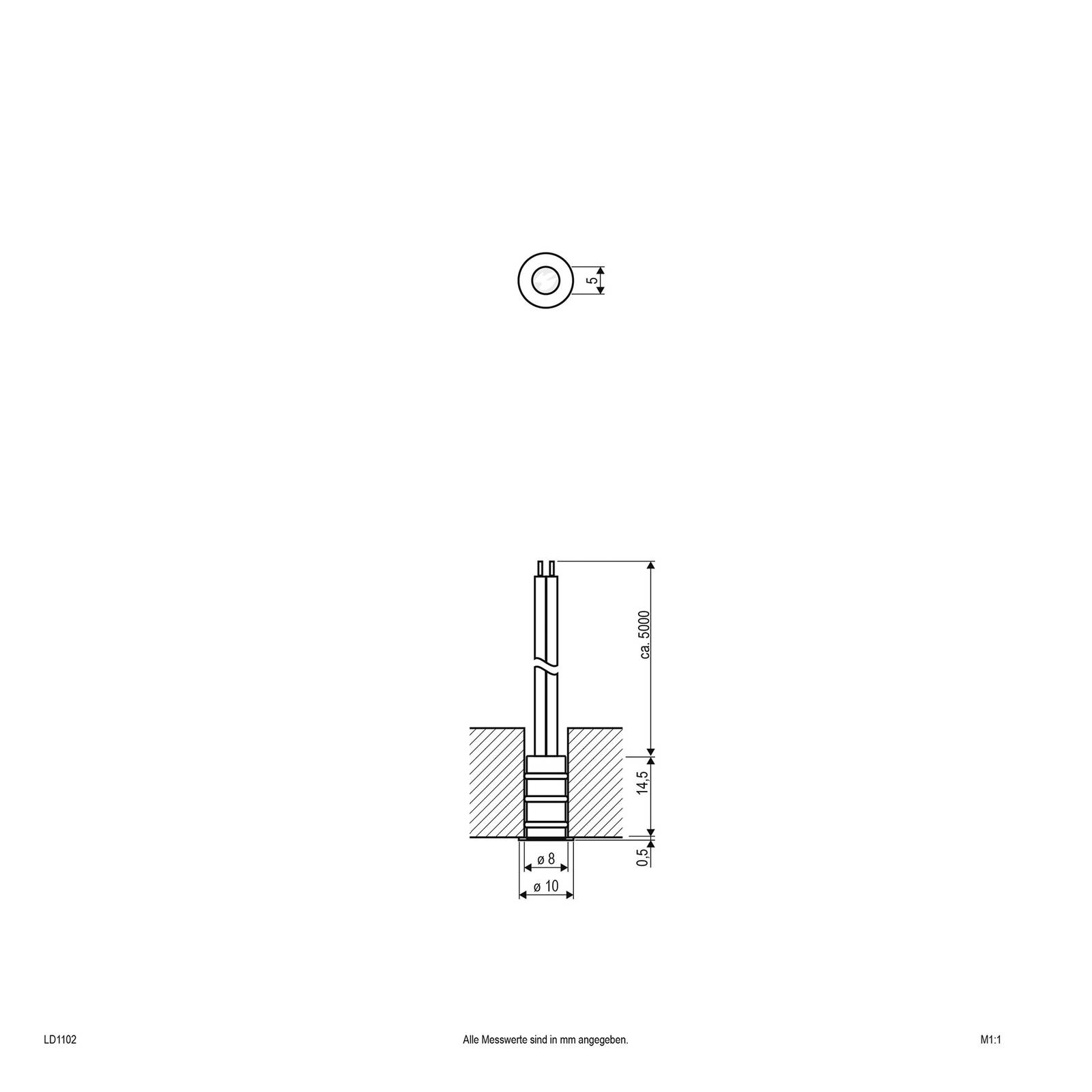 EVN LD1102 Einbauleuchte 12V IP68 Ø1cm 0,1W 830 von EVN