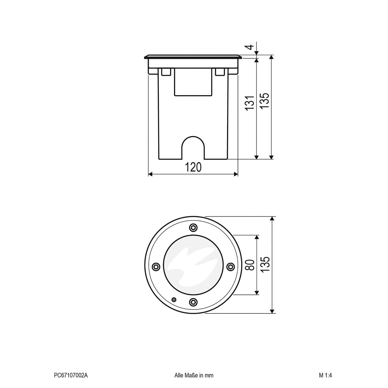 EVN Pentola LED-Bodeneinbauleuchte rund anthrazit von EVN