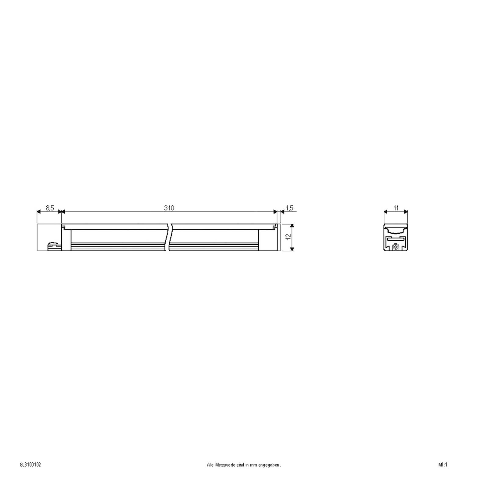 LED-Anbauleuchte Bordo aus Aluminium, Länge 31 cm von EVN