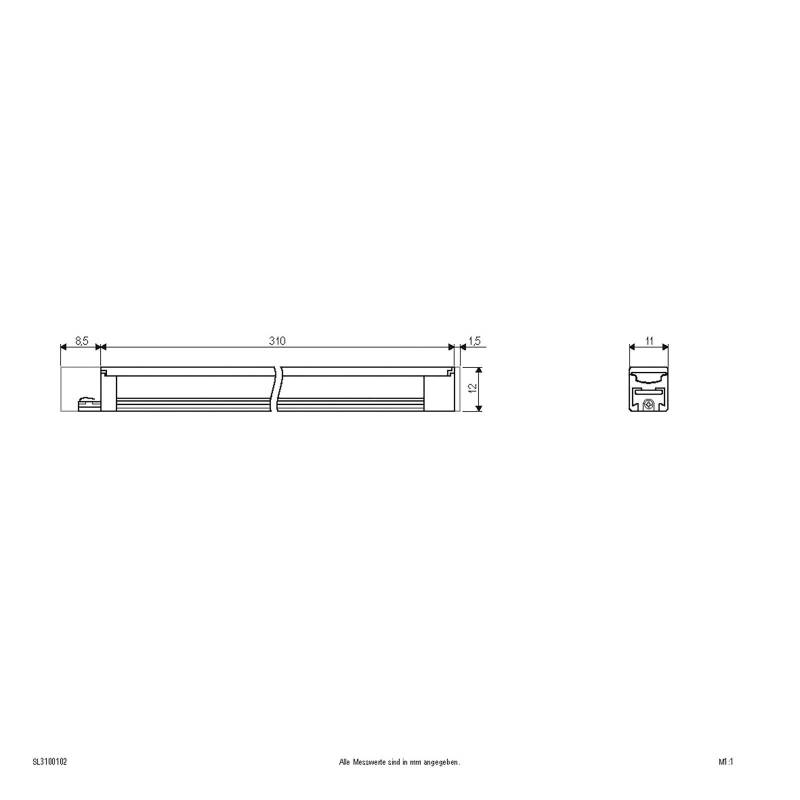 LED-Anbauleuchte Bordo aus Aluminium, Länge 31 cm von EVN