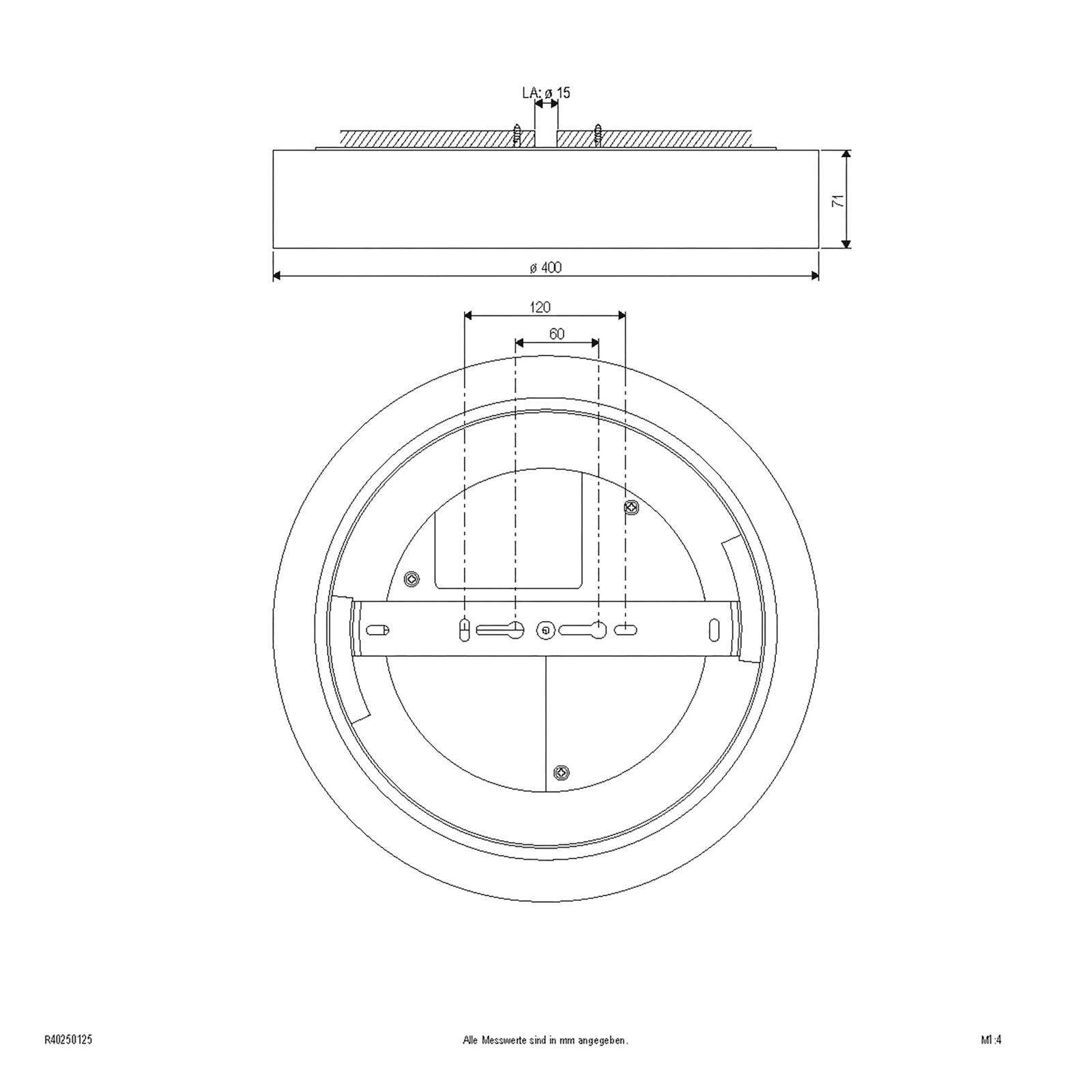 LED-Deckenleuchte Sauro, Ø 40 cm, weiß von EVN