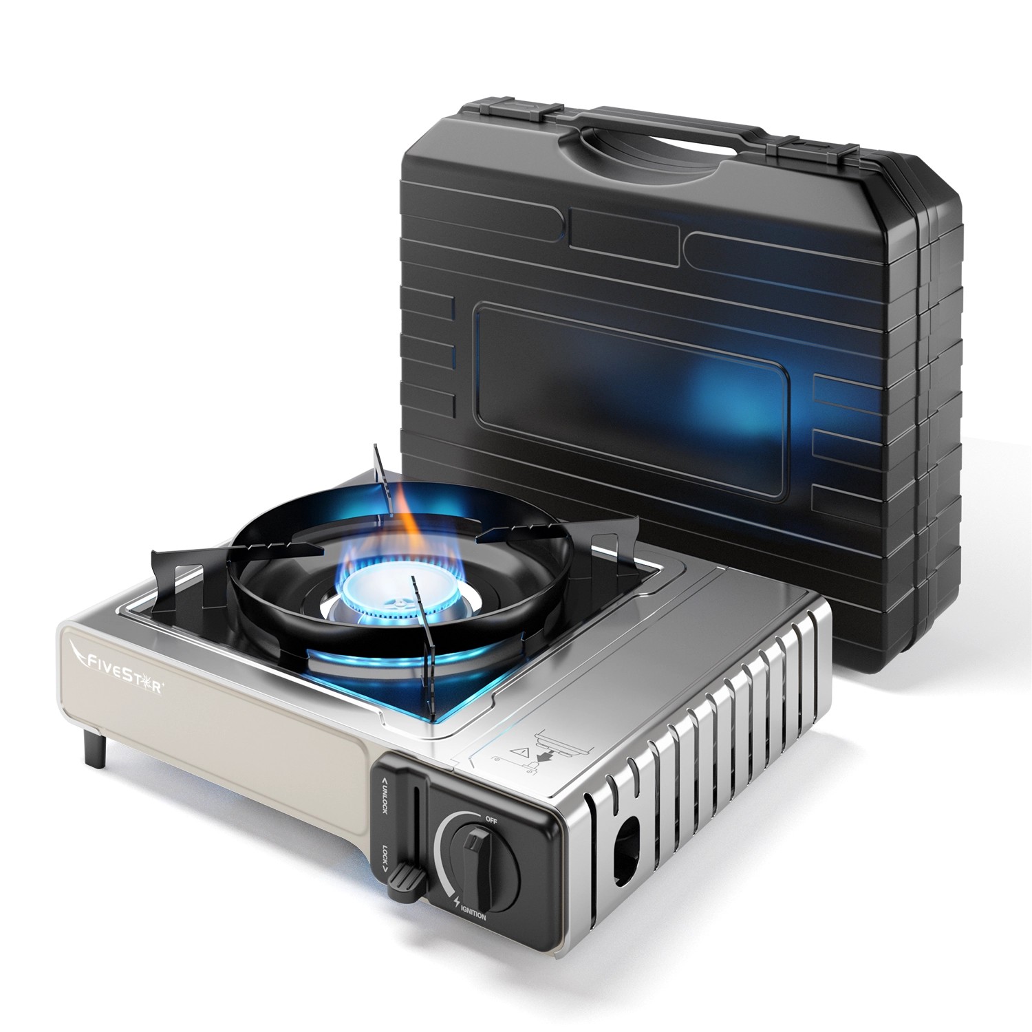Evocamp Camping Gaskocher 1-Flammig 2,2 kW mit Piezozündung für 227g Kartuschen Evocamp Camping Gaskocher 1-Flammig 2,2 kW mit Piezozündung für 227g Kartuschen von EVOCAMP