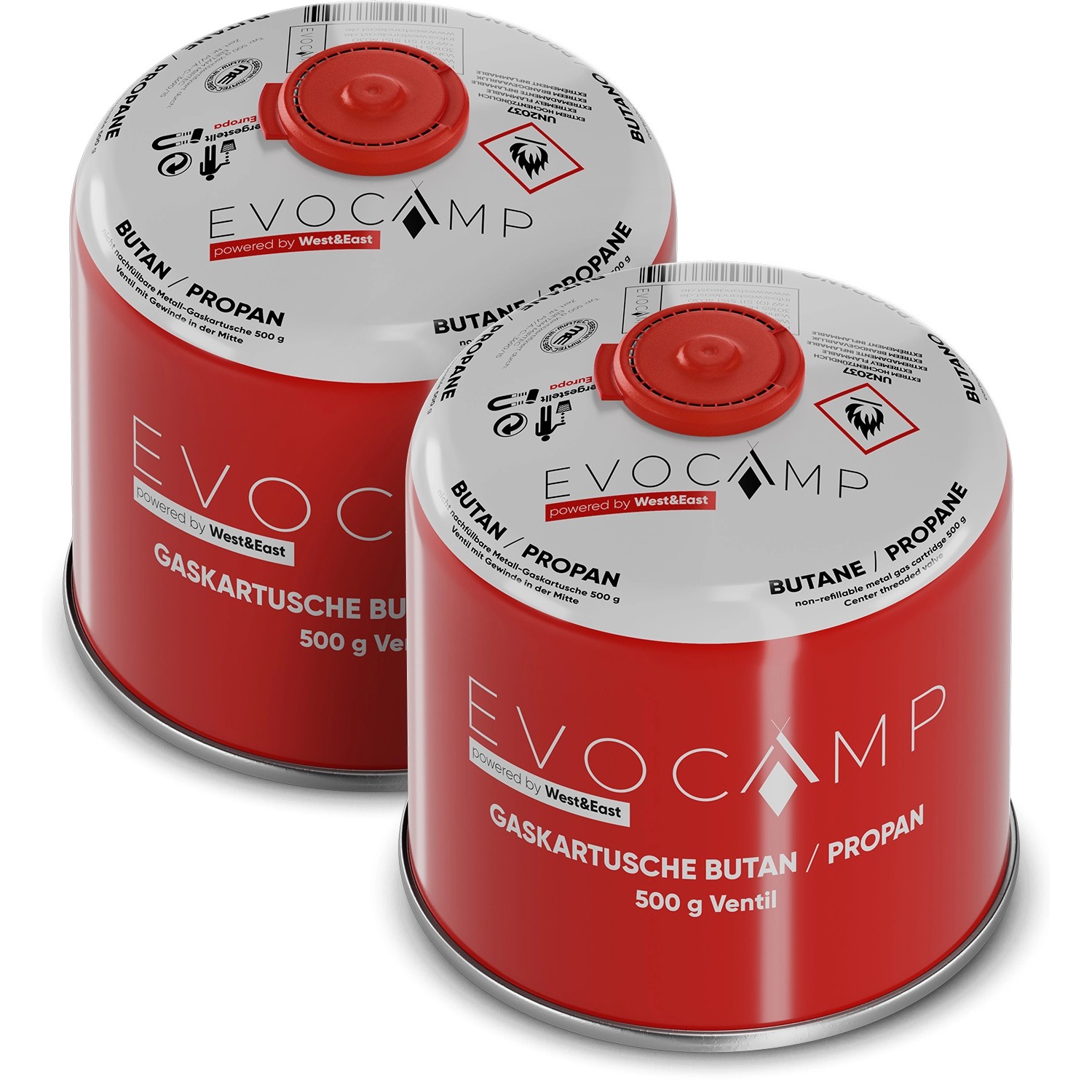 Evocamp Gaskartusche 2 Stück Butan Propan 500 g Schraubventil für Campingkocher und Gasgrills Evocamp Gaskartusche 2 Stück Butan Propan 500 g Schraubventil für Campingkocher und Gasgrills von EVOCAMP
