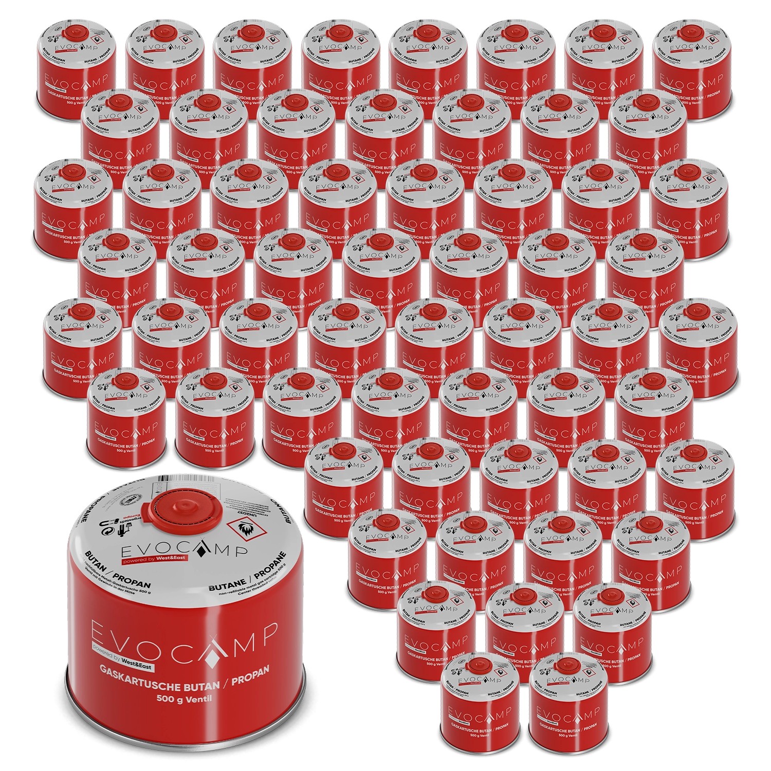 Evocamp Gaskartusche 60 Stück Butan Propan 500 g Schraubventil für Campingkocher und Gasgrills Evocamp Gaskartusche 60 Stück Butan Propan 500 g Schraubventil für Campingkocher und Gasgrills von EVOCAMP