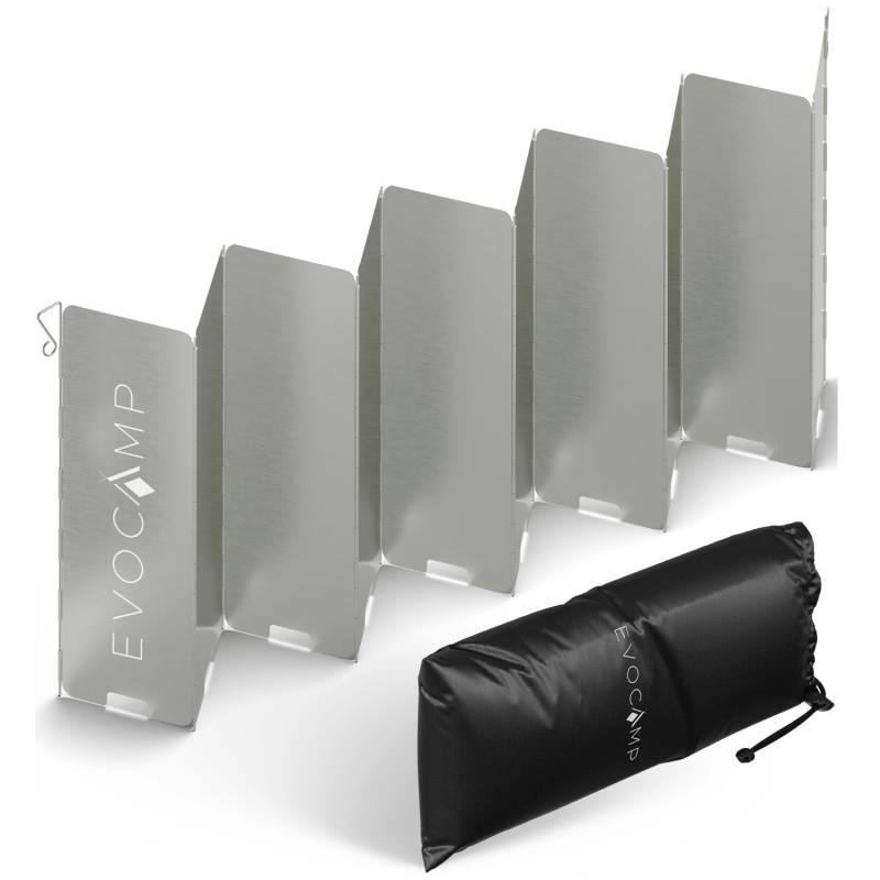 Evocamp Windschutz für Gaskocher 10 Lamellen Spirituskocher Outdoor Campingkocher von EVOCAMP
