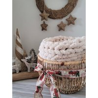 Riesen Chenille Decke Decke, Chunky Strick Jumbo Winterdecke, Geschenk Für Sie, Boho Weihnachtsgeschenk von EVOKnit