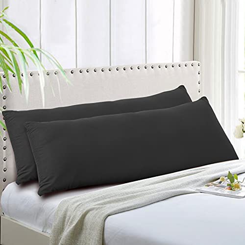 Evolive Ultraweiche Mikrofaserkissenbezüge (schwarz, 53,3 x 137,2 cm) 2 Stück von EVOLIVE