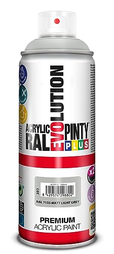 PINTYPLUS Acrylfarbe, matt, Evolution, Spray, 520 ml, matt hellgrau, RAL 7035 von EVOLUTION PINTY PLUS