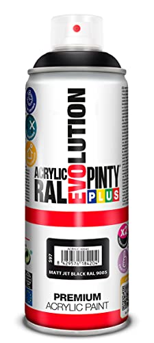Pinty 597 Bombe 400 ml schwarz RAL 9005 matt von EVOLUTION PINTY PLUS