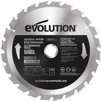 Evolution 185 mm / 24 Zähne TCT Widia-bestücktes Gehrungssägeblatt von EVOLUTION POWER TOOLS