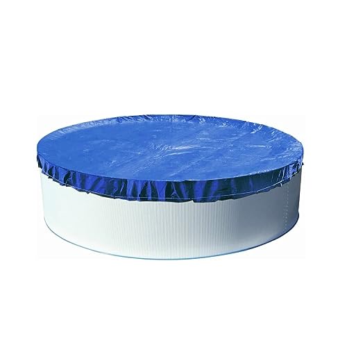 EVOLUTION Abdeckplane Rund 300/320 cm Blau mit Übermaß Sommer & Winter Pool Schwimmbad von EVOLUTION