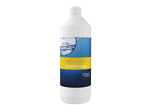 EVOLUTION GrundRein sauer 1 Liter gegen Kalk Rost Schmutz säurebeständig Pool von EVOLUTION