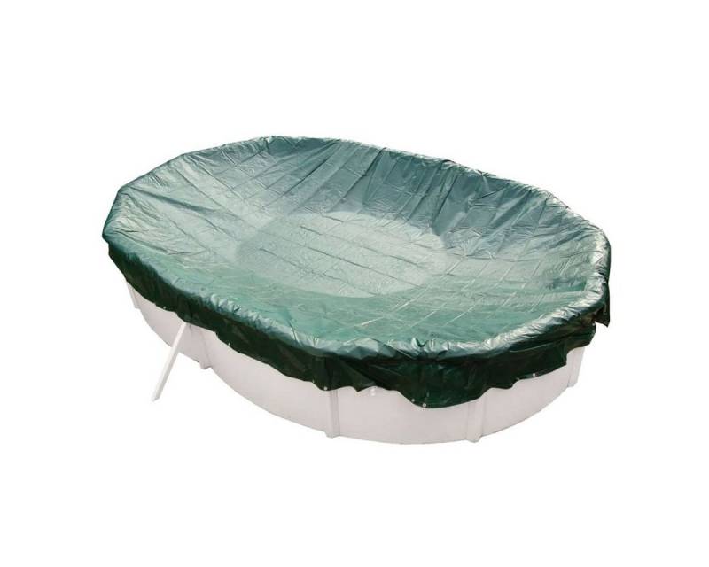 Trendpool Pool-Abdeckplane Abdeckplane Oval Grün mit Übermaß Sommer & Winter Pool Schwimmbad von Trendpool