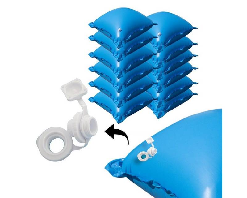 EVOLUTION Pool Poolkissen Set – Aufblasbare Luftkissen für Poolabdeckung Winter (20-tlg), Mit Luftstopventil & 4 Ösen – Wasser, Schmutz laufen ab von EVOLUTION
