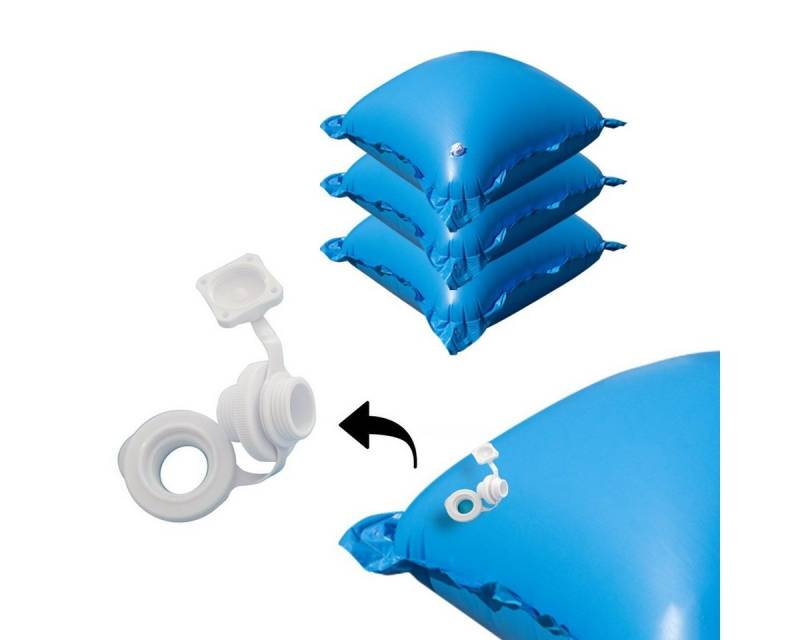 EVOLUTION Pool Poolkissen Set – Aufblasbare Luftkissen für Poolabdeckung Winter (3-tlg), Mit Luftstopventil & 4 Ösen – Wasser, Schmutz laufen ab von EVOLUTION