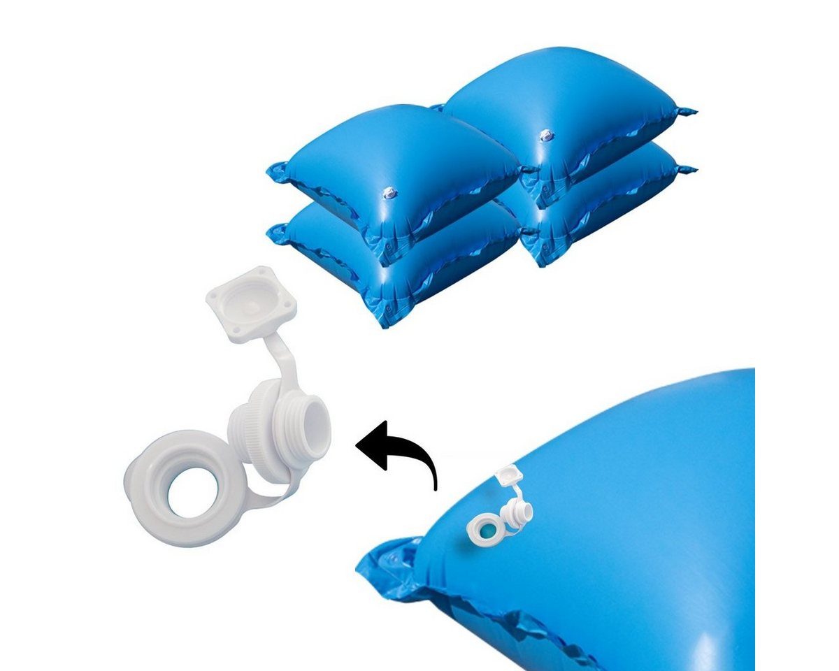 EVOLUTION Pool Poolkissen Set – Aufblasbare Luftkissen für Poolabdeckung Winter (4-tlg), Mit Luftstopventil & 4 Ösen – Wasser, Schmutz laufen ab von EVOLUTION