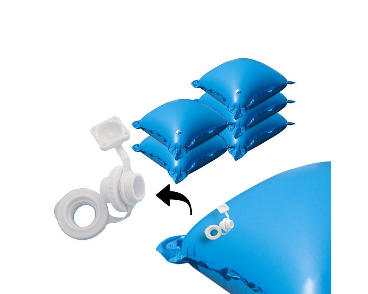 EVOLUTION Pool Poolkissen Set – Aufblasbare Luftkissen für Poolabdeckung Winter (5-tlg), Mit Luftstopventil & 4 Ösen – Wasser, Schmutz laufen ab von EVOLUTION