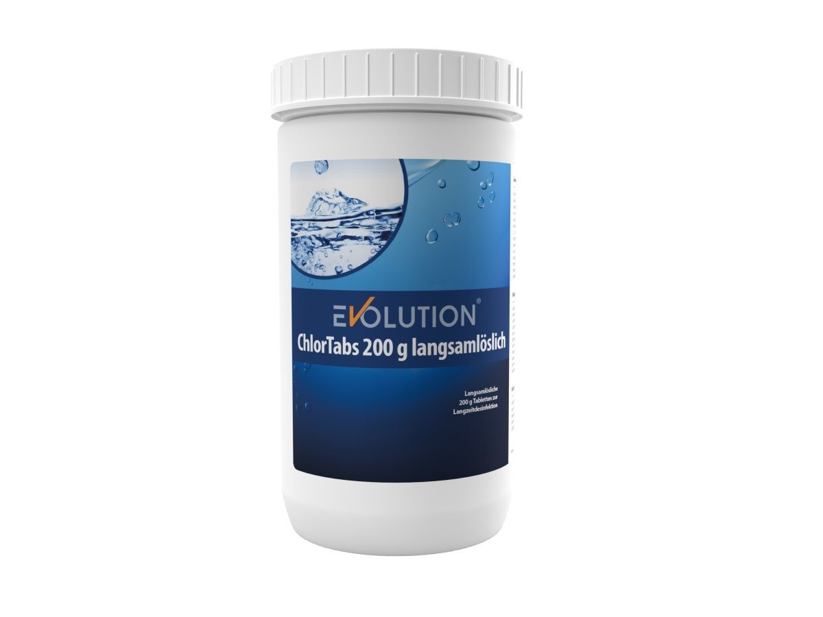 EVOLUTION Poolpflege Evolution ChlorTabs 1 kg langsamlösliche 200 g Tabletten Desinfektion von EVOLUTION