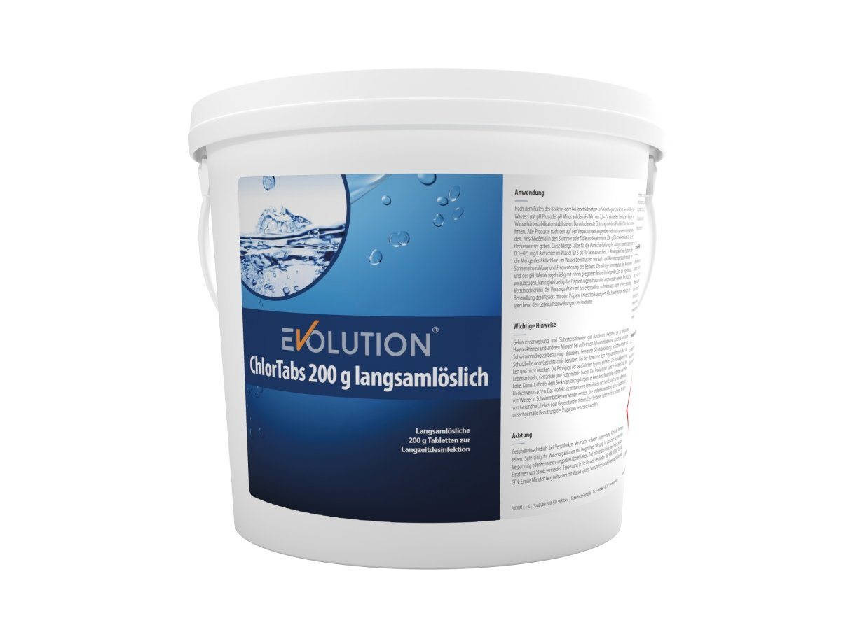 EVOLUTION Poolpflege Evolution ChlorTabs 5 kg langsamlösliche 200 g Tabletten Desinfektion von EVOLUTION