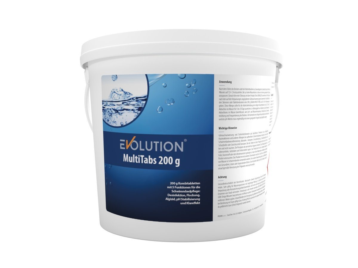 EVOLUTION Poolpflege Evolution MultiTabs 5 kg langsamlösliche 200 g Tabletten Chlor Algizid von EVOLUTION