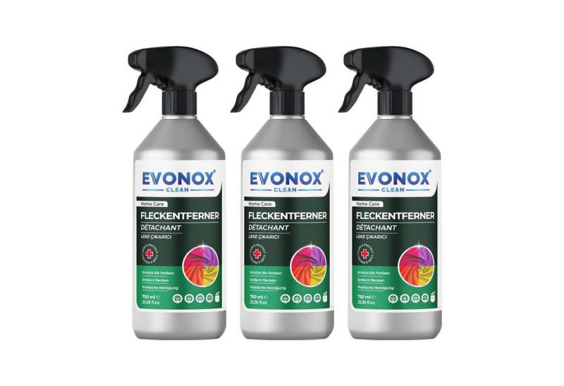EVONOX Ultra Starker Fleckenentferner–Vielseitig Einsetzbar 750ML SET 1,2,3 Fleckentferner (Praktische Reinigung für Teppiche, Polster, Kleidung, Küche & Bad) von EVONOX