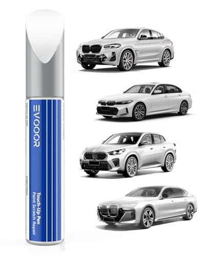 (A96) Mineral White Metallic Tricoat Autolack Nachbesserung für BMW, Kratzer Reparatur für Auto, Schnelle & Einfache Lösung zur Reparatur von EVOOOR