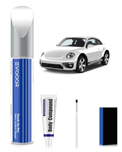 (L0K1) Oryxweiss Perl/Oryx White Perl Autolack Nachbesserung Kit mit Kratzer-Entferner für Volkswagen/VW, Kratzer Reparatur für Auto, Schnelle & Einfache Lösung zur Reparatur von EVOOOR