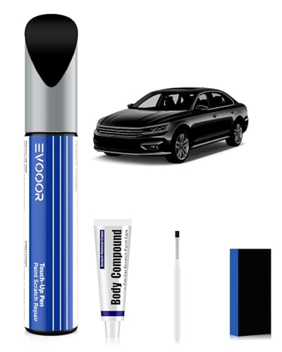 (LC9Z/Z4) Black Magic Perl/Preto Magic Perol Autolack Nachbesserung Kit mit Kratzer-Entferner für Volkswagen/VW, Kratzer Reparatur für Auto, Schnelle & Einfache Lösung zur Reparatur von EVOOOR