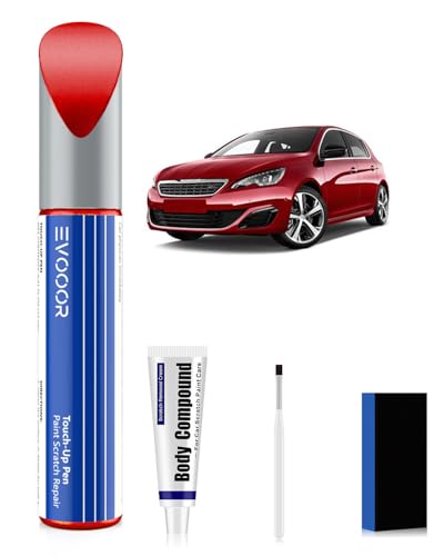 EVH Rouge Elixir Autolack Nachbesserung Kit mit Kratzer-Entferner für Peugeot, Kratzer Reparatur für Auto, Schnelle & Einfache Lösung zur Reparatur EVH Rouge Elixir Autolack Nachbesserung Kit mit Kratzer-Entferner für Peugeot, Kratzer Reparatur für Auto, Schnelle & Einfache Lösung zur Reparatur von EVOOOR