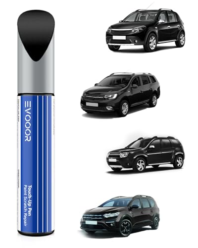 EVOOOR (676) Noir Nacre/Perlmutt-Schwarz Metallic Autolack Nachbesserung für Dacia, Kratzer Reparatur für Auto, Schnelle & Einfache Lösung zur Reparatur von EVOOOR