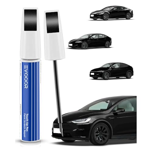 EVOOOR (PBSB) Solid Black Autolack Nachbesserung, Kratzer Reparatur für Tesla Model 3/Y/S/X, Schnelle & Einfache Lösung zur Reparatur von EVOOOR