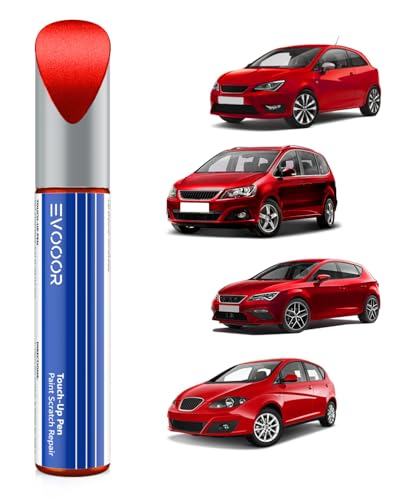 EVOOOR (S3H/LS3H) Pure Rot Metallic/Rojo Emocion Autolack Nachbesserung für SEAT, Kratzer Reparatur für Auto, Schnelle & Einfache Lösung zur Reparatur von EVOOOR