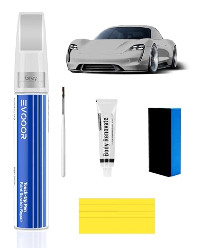 EVOOOR Grau 2-in-1-Autolack Nachbesserung Kit mit Kratzer-Entferner für Autos Reparieren, Kratzer Reparatur für Auto, Schnelle & Einfache Lösung zur Reparatur von EVOOOR
