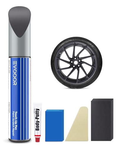 Incognito Grey Tesla Felgen Lackstift Kit mit Karosseriespachtel für Tesla 2024 Model 3 Highland 20'' -Exakte Übereinstimmung – Ausbesserung von Kratzern und Abplatzungen(Incognito Grey) von EVOOOR