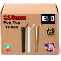 100Er-Pack 116 Mm Pop Top Tubes Kindersicherer, Geruchssicherer Behälter Für Trockene Kräuter 100Er-Pack 116 Mm Pop Top Tubes Kindersicherer, Geruchssicherer Behälter Für Trockene Kräuter von EVOPlastics