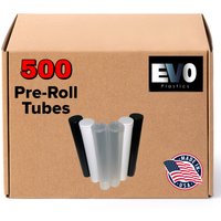 Evo Plastik| 500 Count - Wholesale Doob Tube Vorgerollte Aufbewahrungsrolle Kindersicher King Size 4, 5 "' Caps-Closed/Caps-Open von EVOPlastics