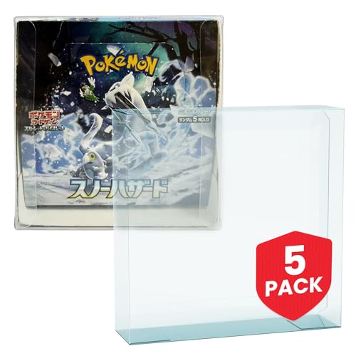 EVORETRO Vitrine Storage Protector for Pokemon Japanese Booster Box - 5-Pack 0.5mm Thick Plastic Display Case for Collectible Gaming Card Storage and Organization.Elevate Your Collection. EVORETRO Vitrine Storage Protector for Pokemon Japanese Booster Box - 5-Pack 0.5mm Thick Plastic Display Case for Collectible Gaming Card Storage and Organization.Elevate Your Collection. von EVORETRO