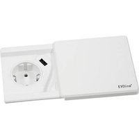 EVOline 159270002100 Einbau-Steckdose mit USB Weiß von EVOline